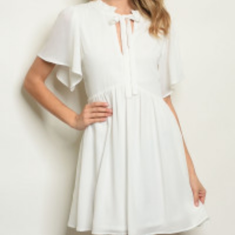 OFF WHITE TUNIC DRESS - Picture 6 of 8